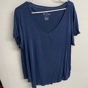 Blue ‘Soft and Sexy’ American Eagle Oversized T Shirt